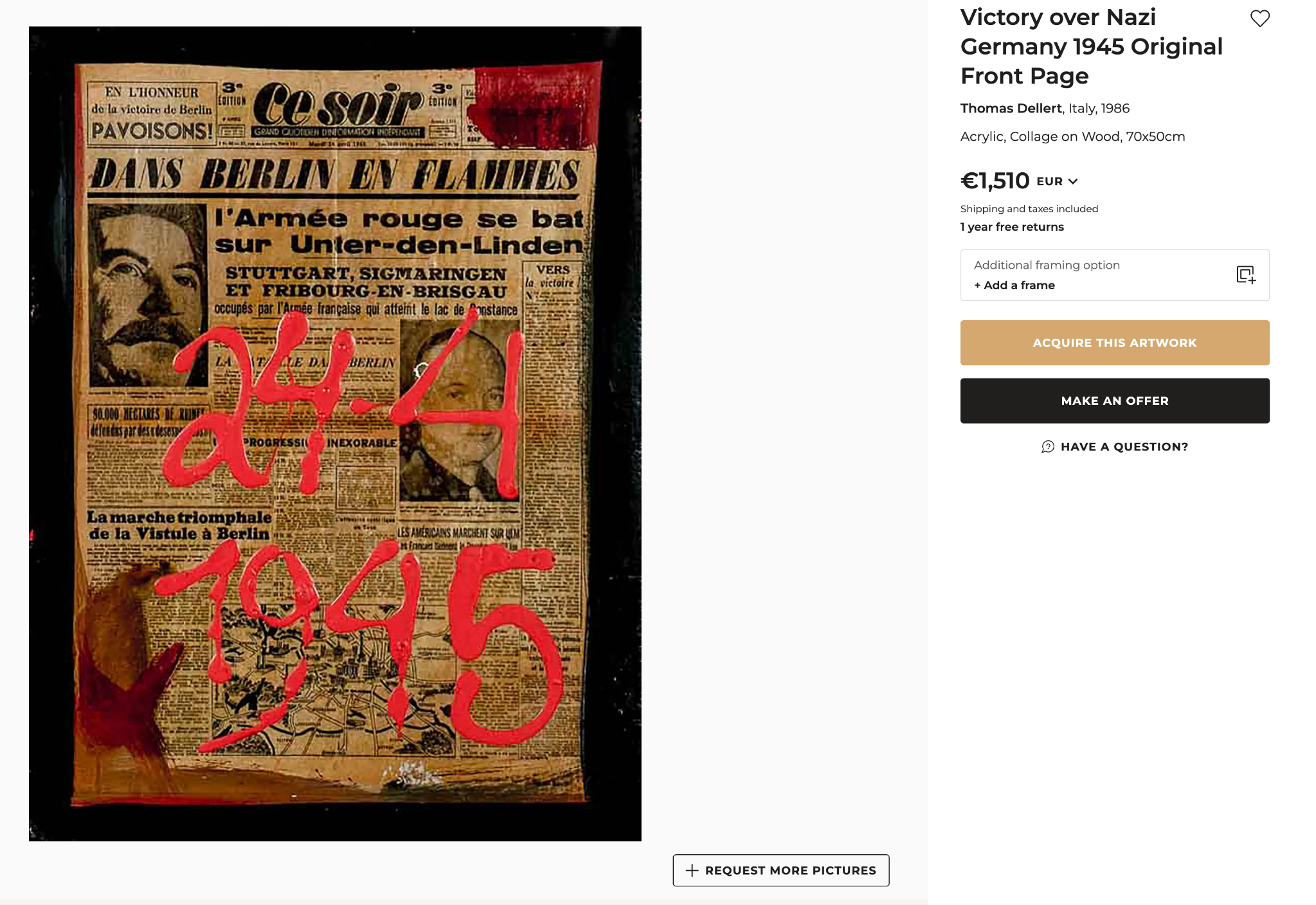 BERLIN IN FLAMES   PRICE 